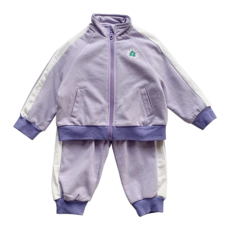 

Luo Yitong 2021 new Korean children's suit spring girls sweater pants two-piece baby sportswear