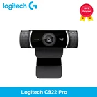 Веб-камера Logitech C922 Pro со встроенным потоковым интерфейсом и автофокусом, HD-камера 1080p для потоковой записи, 100% оригинал