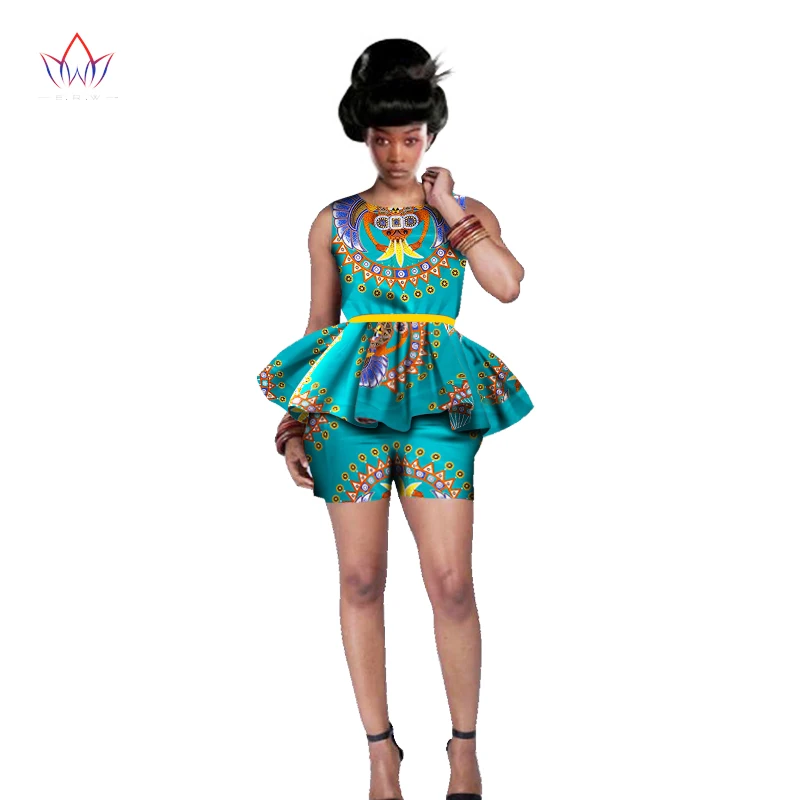 Women African Clothing 6XL Outfits 2 Piece Sets Print Shorts Set Design Brand Dashikis BRW WY542|Африканская одежда| |