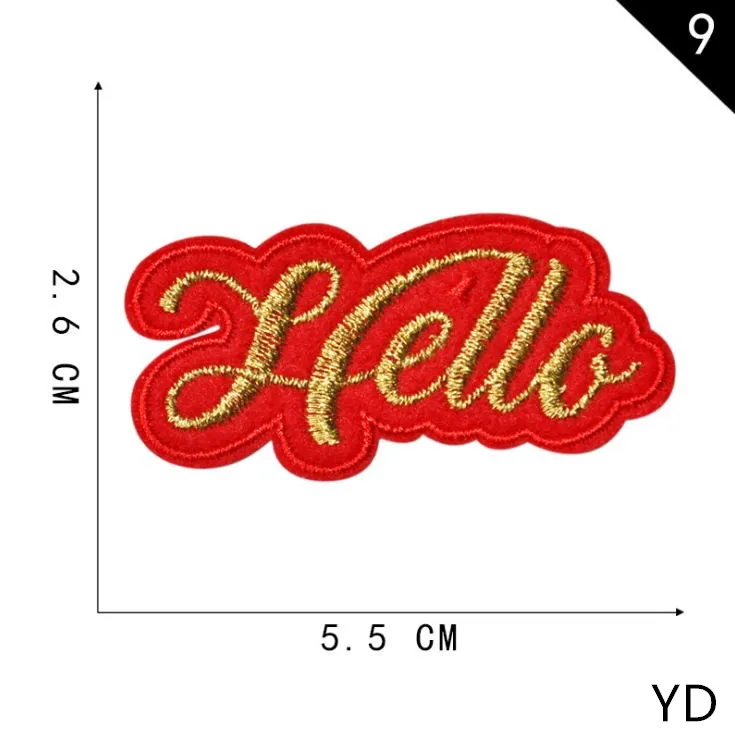 Новое поступление 10 шт. вышитых надписей термоклейкие Мультяшные нашивки значки