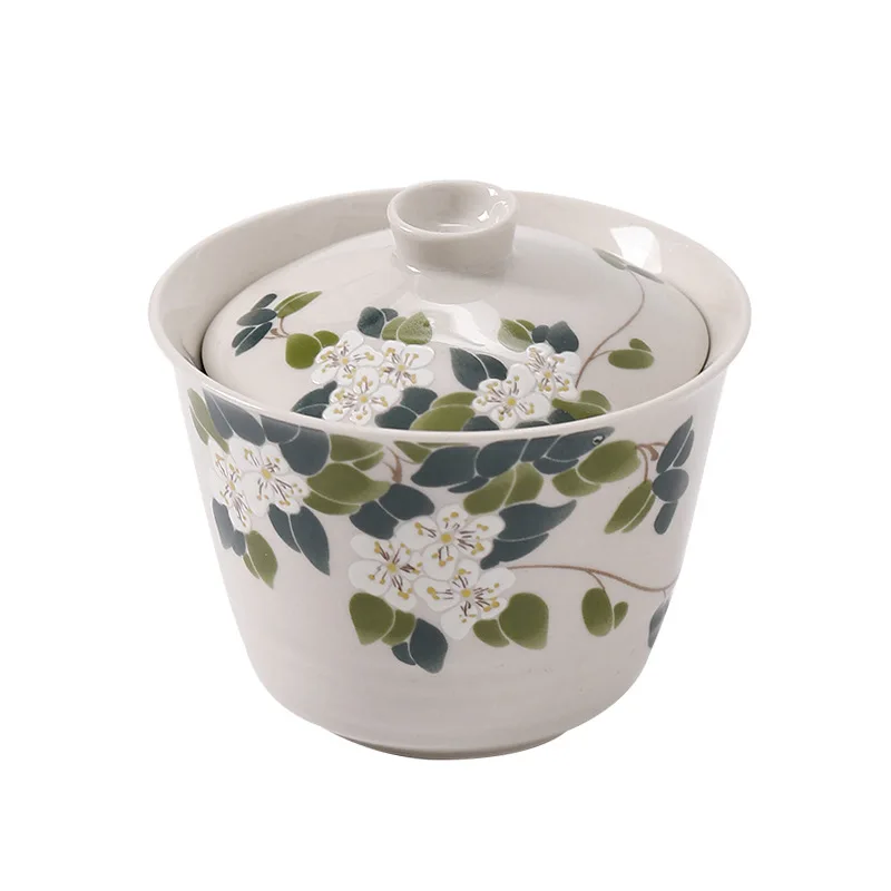 

2PCS Japanese Bowl home ceramic tea bowl Tea cup Kung Fu tea set cover bowl cup