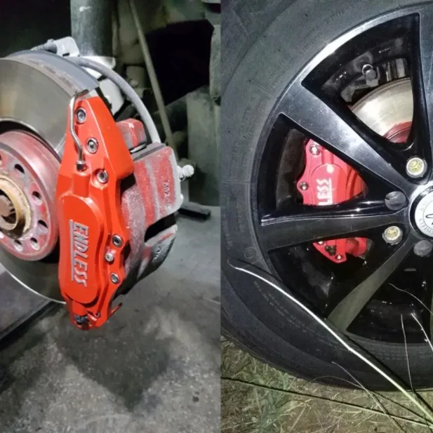 2 шт. S/M/L алюминиевые Чехлы для тормозных суппортов автомобиля 3D наклейки Hyundai KIA