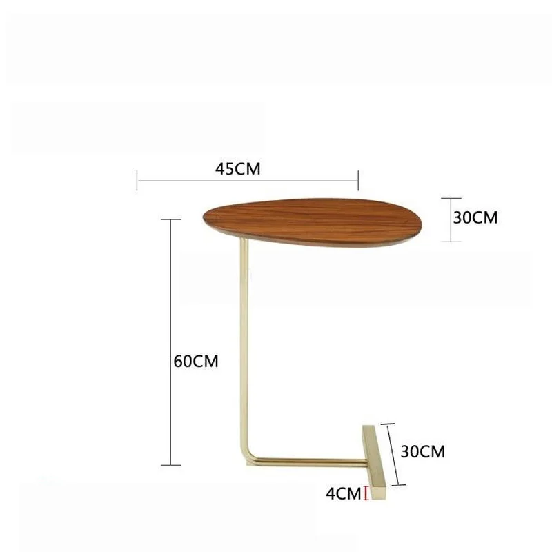 Креативный простой овальный журнальный столик из кованого железа мобильный