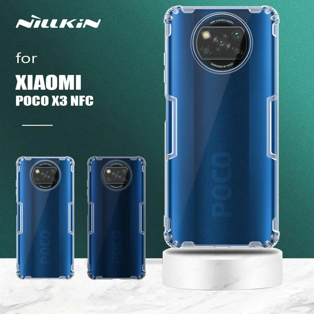 

Чехол Nillkin для Xiaomi Poco X3 NFC, ТПУ силиконовый прозрачный чехол, тонкий защитный чехол для телефона Poco X3 NFC, чехол для телефона