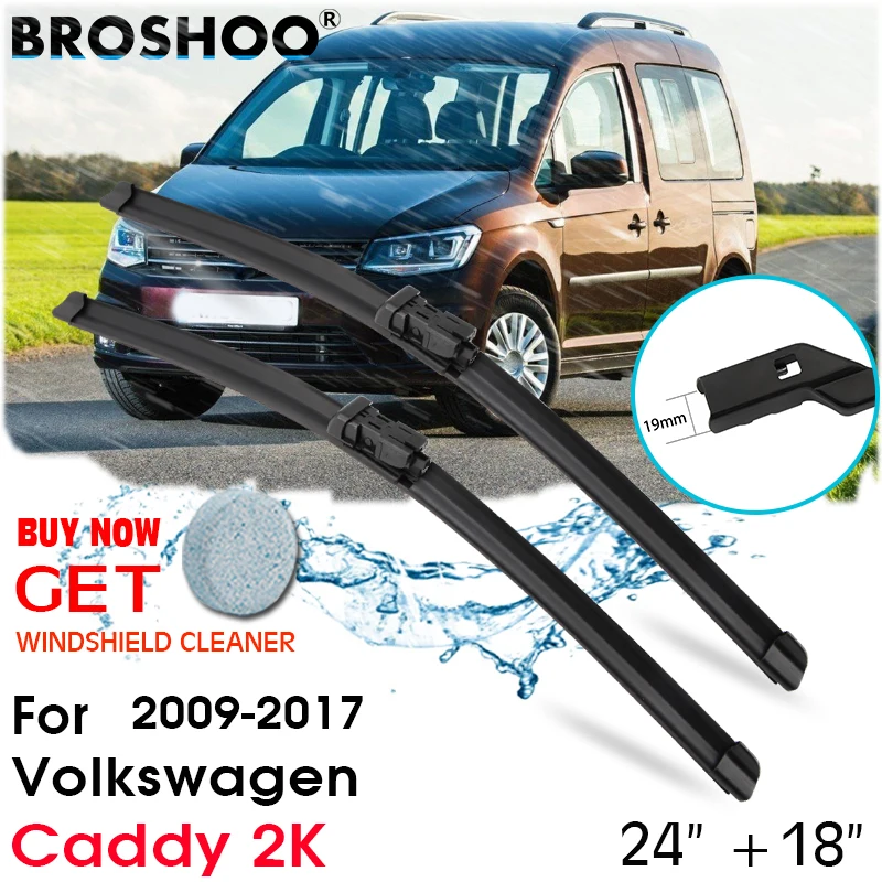 

Car Wiper Blade Front Window Windscreen Windshield Wipers Blades Arm Auto Accessories 24"+18" For Volkswagen Caddy 2K 2007-2019