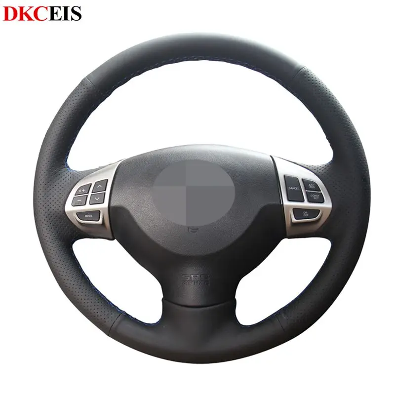 Черный мягкий PU кожаный чехол рулевого колеса автомобиля для Mitsubishi Outlander 2006 2013 ASX