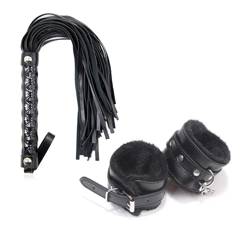 Наручники из искусственной кожи наручники порка хлыст фетиш бдсм Связывание