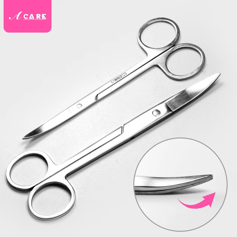 ACARE 1 шт. ножницы для бровей с изогнутой головкой из нержавеющей стали кутикулы