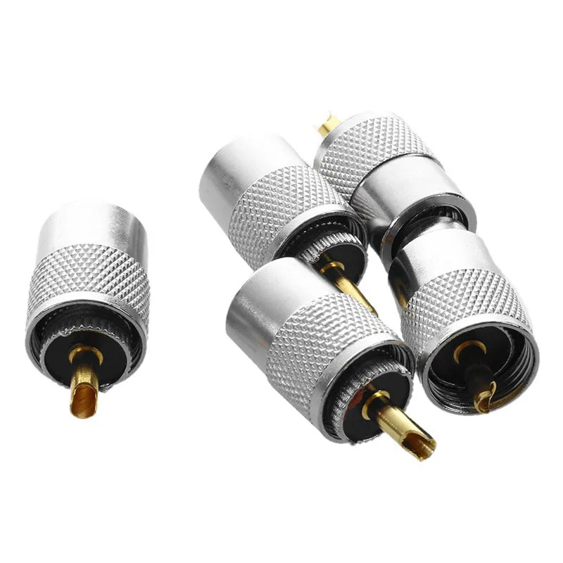 

HOT SALE 5 Pcs UHF PL259 Plug Solder Connector For RG8