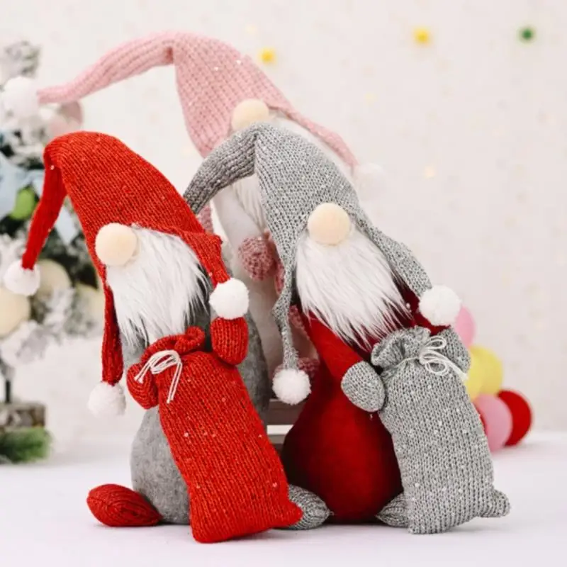 

Рождественская Кукла без лица с неровным воротником без лица, карликовое украшение, украшения для дома, праздничные товары, рождественские ...