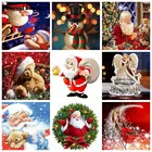 Алмазная живопись Санта-Клаус, наборы для вышивки крестиком, искусство мозаики, Новогодний Декор для дома