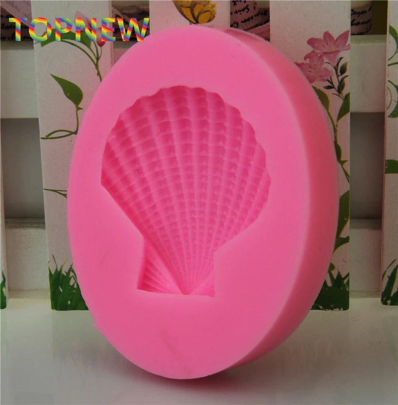 3D гребешок DIY в форме ракушки силиконовые помадки торт Мыло Форма Кекс желе