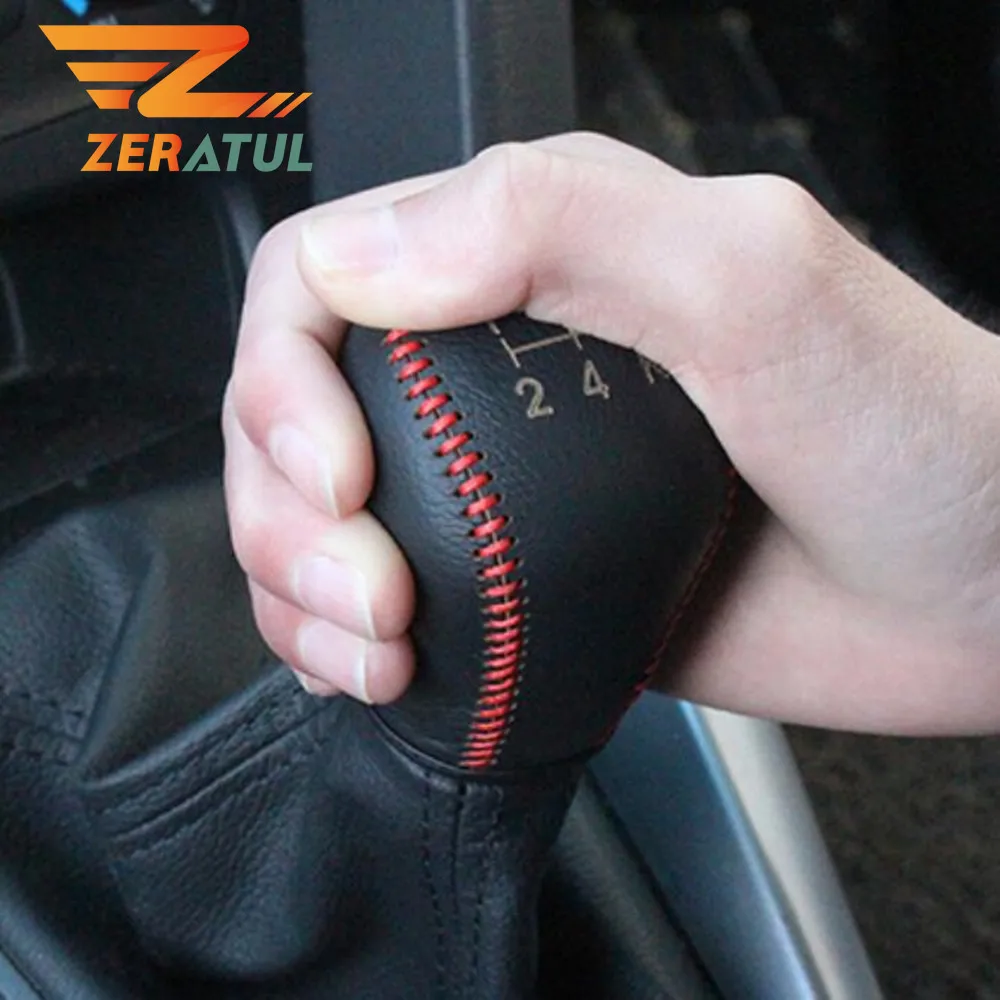 Для Fiesta Focus 3 4 MK3 MK4 для Ford New Ecosport MT кожаный чехол на рукоятку смены передач автомобиля с воротниками.