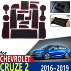 Противоскользящий резиновый коврик для подстаканника, дверной паз для Chevrolet Cruze 2 MK2 Chevy Sedan 2016  2019, аксессуары, коврик для телефона
