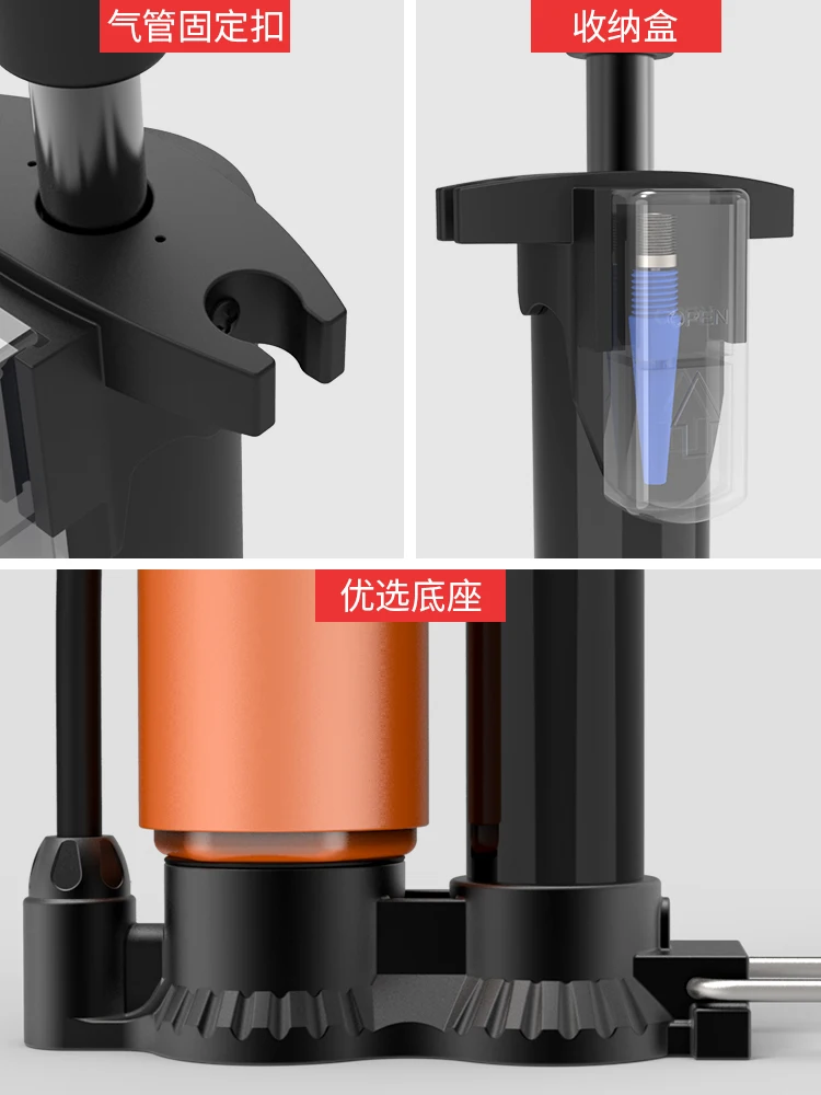 

Pump Bicycle Family Multi-function Battery Car General Purpose Small High Pressure Pump Simple Bomba Bicicleta Air Pump EI50DQ