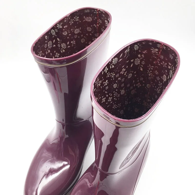 Сапоги Aleafalling женские резиновые изысканные однотонные водонепроницаемые до