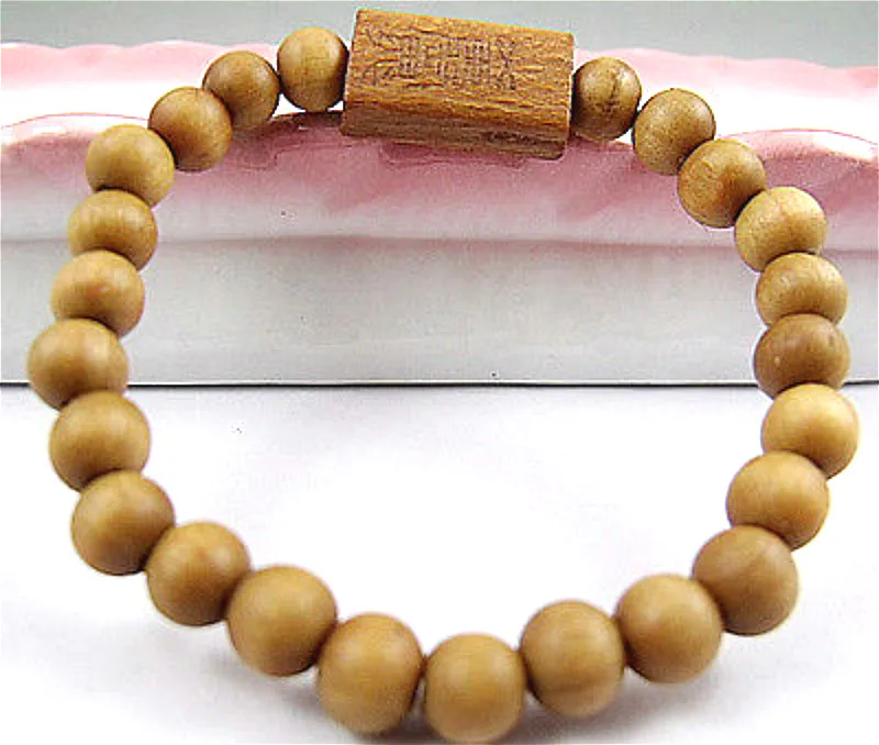 Персиковые деревянные бусины мантра Тибетский буддизм | Украшения и аксессуары