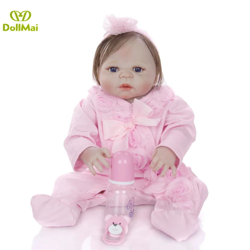 Кукла новорожденная силиконовая Детская кукла младенец для купания с