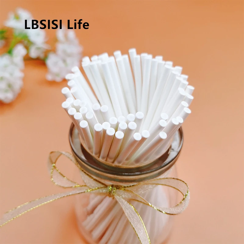 LBSISI Life 100 шт. палочки для леденцов еды Бумажные дома сделай сам конфет шоколада
