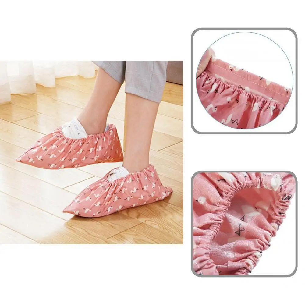 

Convenient Shoes Cover Thicken Durable Bird Printed Premium Booties Cover Overshoes Cover Feet Cover 1 Pair