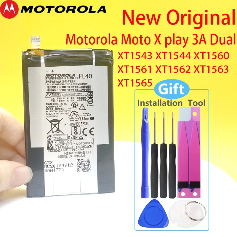 Оригинальный Motorola Droid Maxx 2 Moto X 3a Play XT1560 XT1561 XT1562 XT1563 XT1565 FL40 батарея в наличии