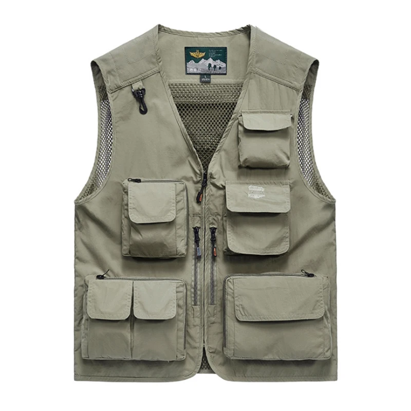 2020 Fishing Jacket Vest Outdoor Quick-drying Mesh Multi Pocket Photography Reporter Plus Size | Спорт и развлечения