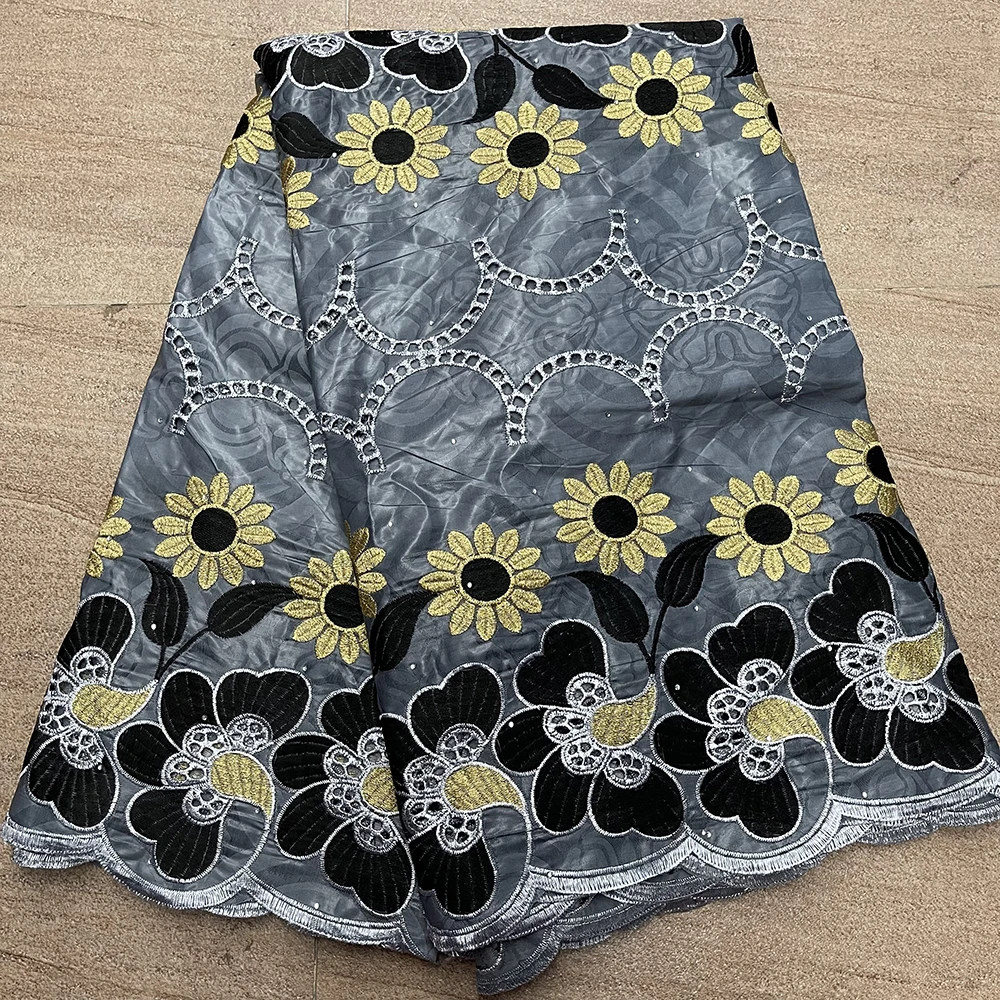 Желтый + синий африканский базин богатая ткань Африканское кружево 2022 новейшая