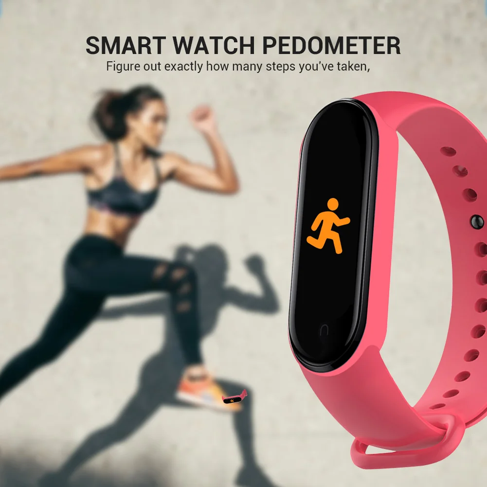 Smart Bracelet Band 5 Sport Fitness Tracker Pedometer Heart Rate Blood Pressure Monitor Bluetooth watch Men Women | Электроника