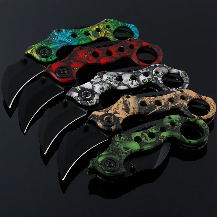 

Outdoor Karambit knife Hunting Knives Camping Tool Survival Tactical Knife Stainless steel scorpion claw knife 5 Colors