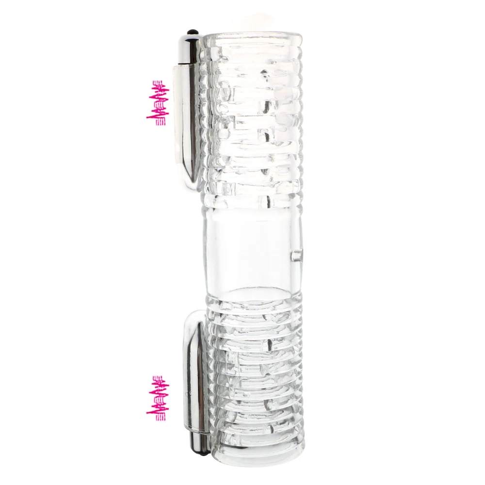 Двойная чашка для мастурбации прозрачная Вагина секс игрушки мужчин массажер