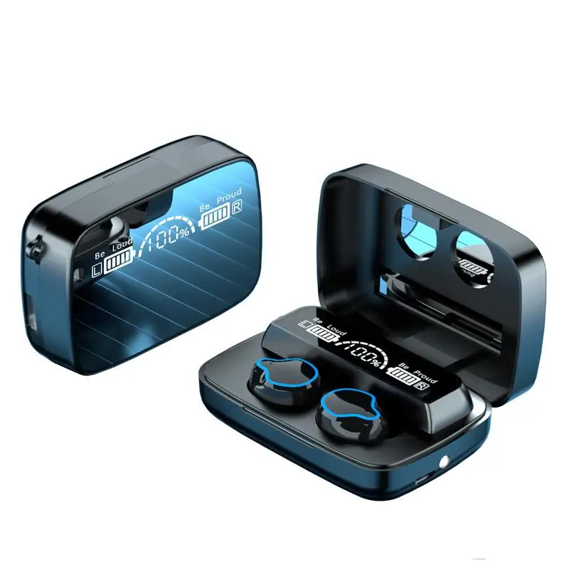 

Беспроводные наушники M9 Bluetooth TWS HD со светодиодным индикатором мощности, интеллектуальные наушники с сенсорным управлением