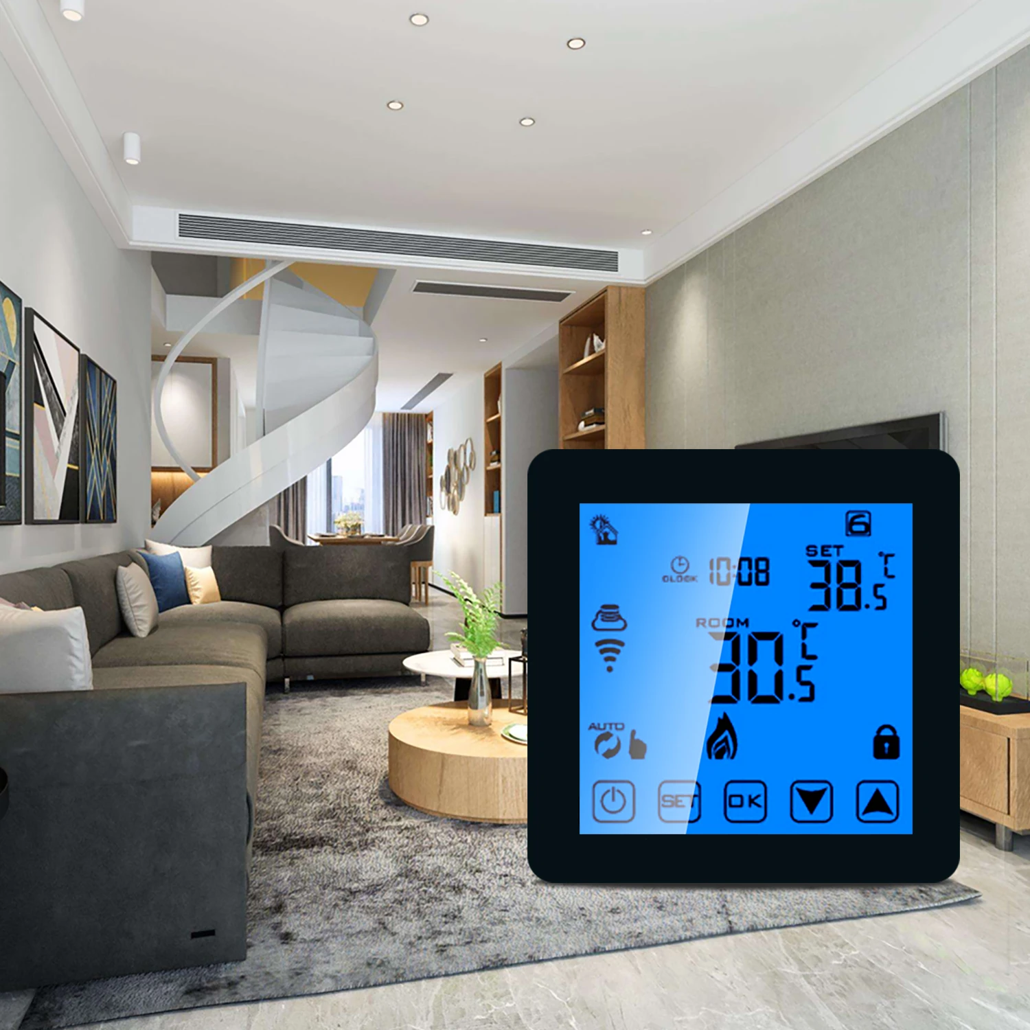 Программируемый термостат с сенсорным экраном и wi fi 16 а|Приборы для измерения