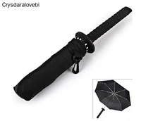 new arrival samurai katana shape umbrella designed with comfortable samurai sword handle black