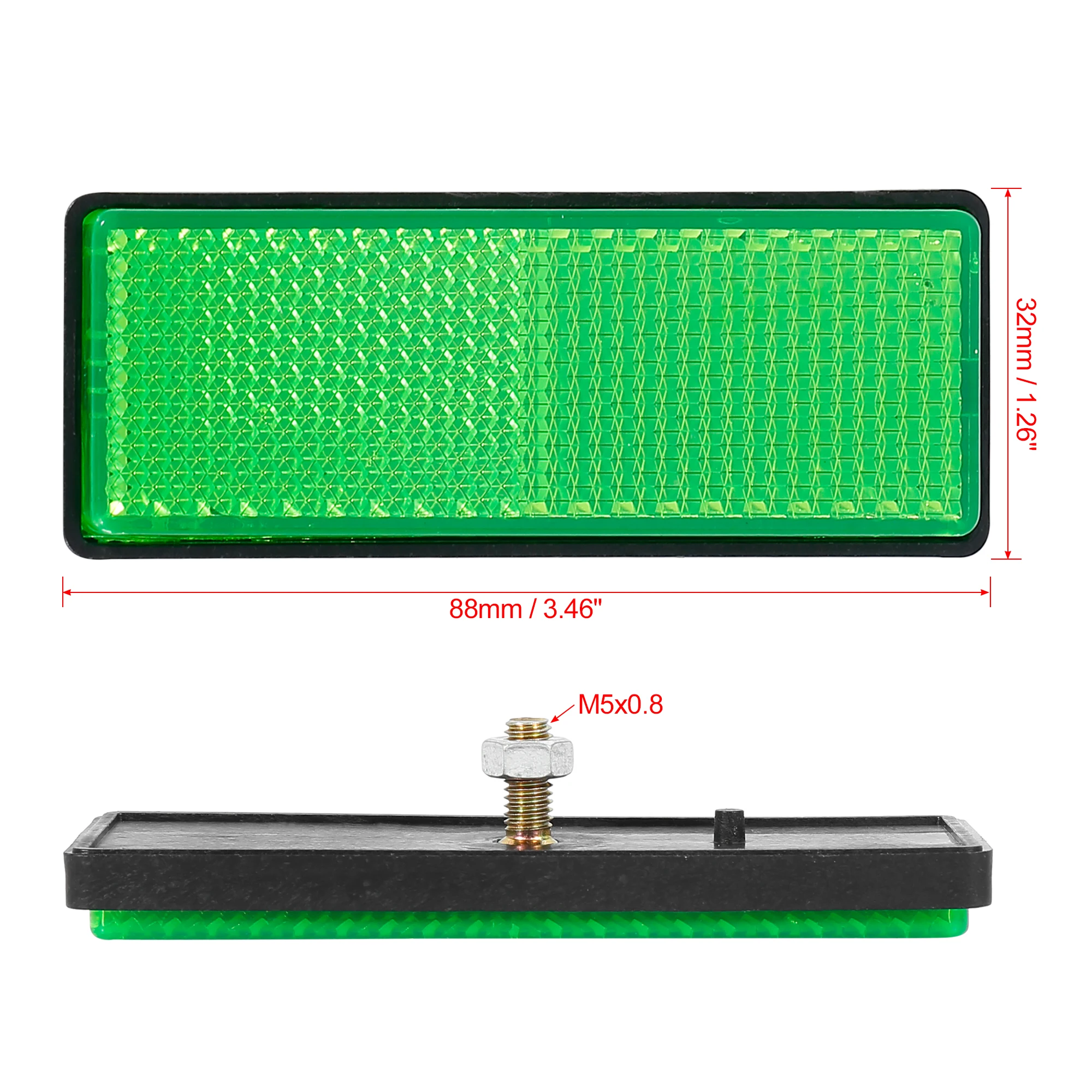 X Autohaux пара M5x0.8 Красный Овальный Универсальный Резьбовое крепление