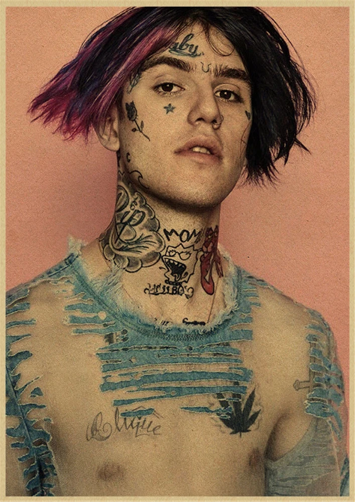 Настенный декор Rappe rStar Lil Peep Ретро плакат художественный качественная Картина на