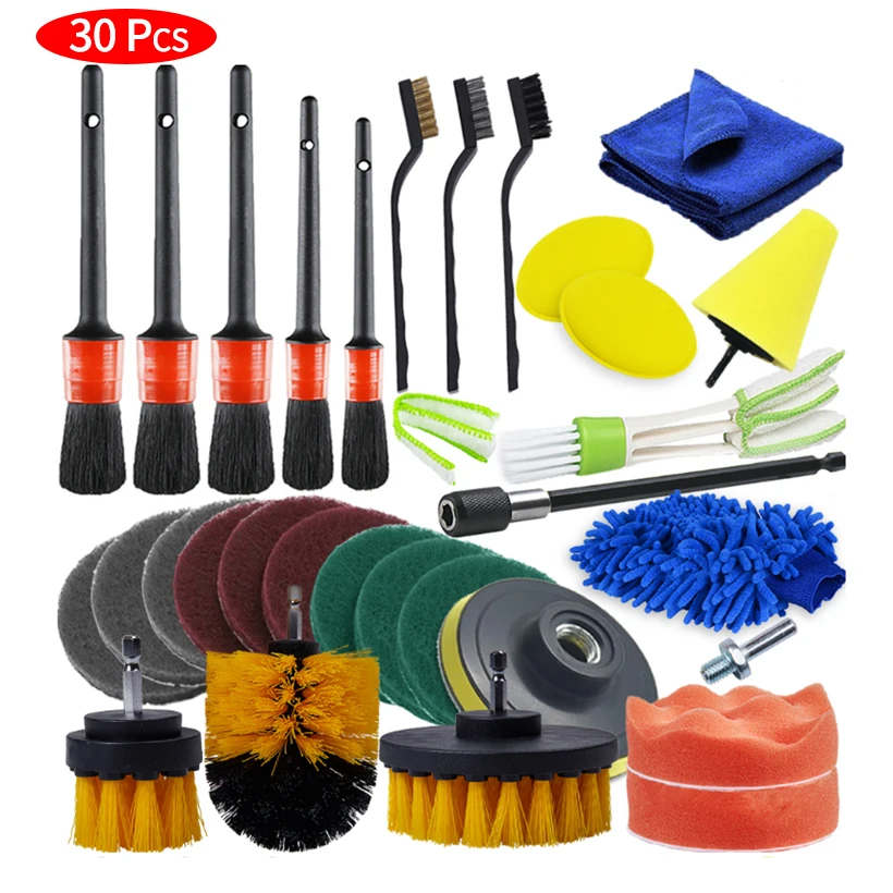 

Car Cleaning Tools Auto Cleaning Brushes Power Scrubber Drill Brush For Air Vents Tire Wheel Rim Clean Car Detailing Brush