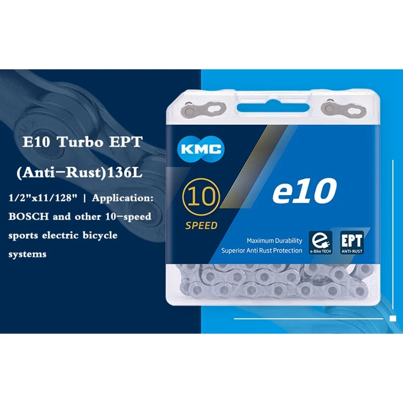 

KMC E-Bike Chain Speed Chains Chain Anti-Rust Wear-Resistant Electric Sport Bicycle Parts 136L