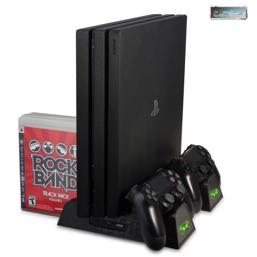 Вертикальный рефрижератор для PS4/PS4 Slim/PS4 Pro с вентилятором охлаждения двойной