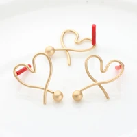 zinc alloy geometric heart base earrings connectors linkers 6pcslot for diy fashion earrings jewelry accessories