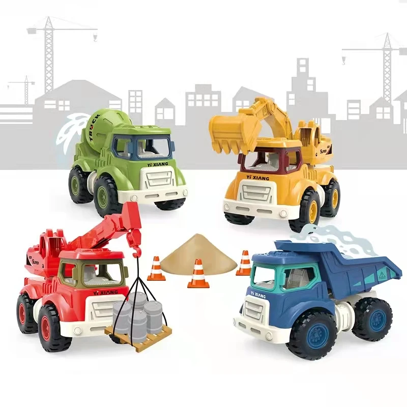 

Инерционная цветная техника, экскаватор, самосвал, имитация раздвижной модели, игрушка, подарок, коллекция