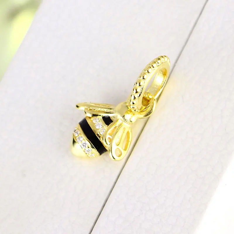 925 пробы серебристые черные оригинальные бусины из циркония в виде крыльев