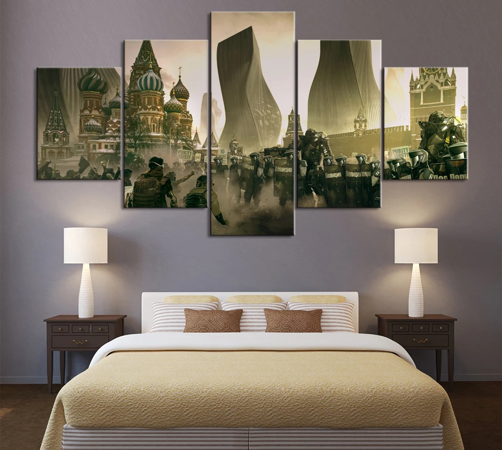 5 шт. декоративная живопись постер игра домашняя роспись Deus Ex-Human разделенная