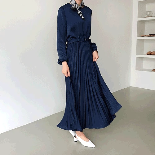 

Elegant Style Ladies Long sleeve spring summer dress hot sale women dress robe pull oversizeT184