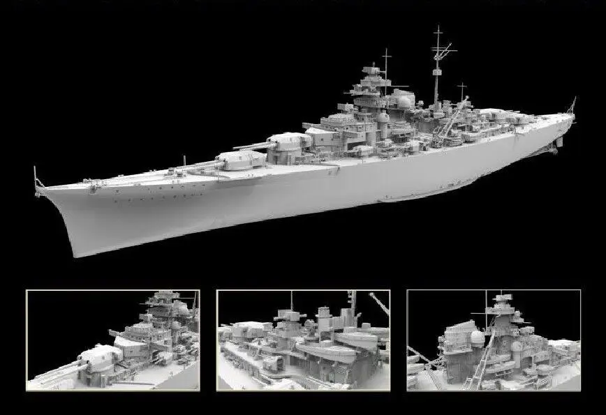 Flyhawk FH1132S 1/700 немецкий линкор Bismarck 1941 [Deluxe Edition] -набор моделей масштаба |