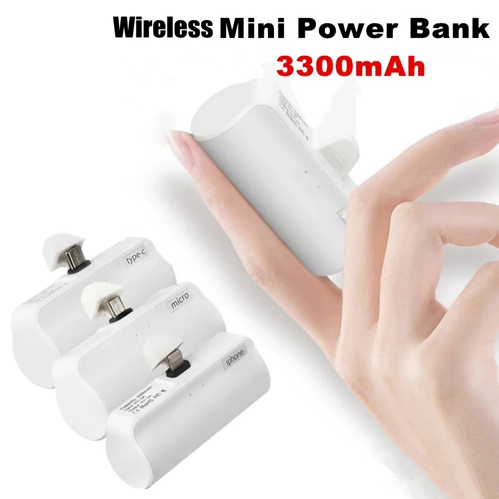 

3300mAh External Mini Power bank Powerful Charger For iPhone 12 Pro Xiaomi OPPO Portable Battery Poverbank For Samsung Huawei