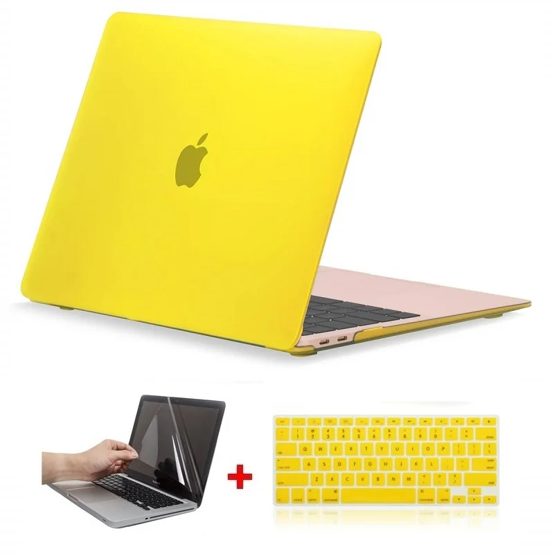 Матовый пластиковый чехол для ноутбука + клавиатуры Apple MacBook Air Pro Retina Touch Bar 11 12 13 15