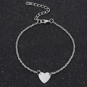 Summer Beautiful Women Heart Foot  Accessories Gold Chain Anklet  adjustable charm Anklets Foot Jewe in India