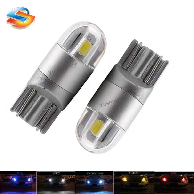 

10pcs T10 LED Turn Side License Plate Light W5W White Bulb 194 168 Wedge 2smd T10 3030 Led Replacement Reverse T10 Bulb 12V