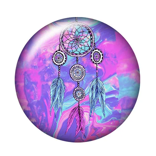 Красота Dreamcatchers 10 шт смешанные 18 мм/20 мм кабошоны разрисованные изделия из стекла