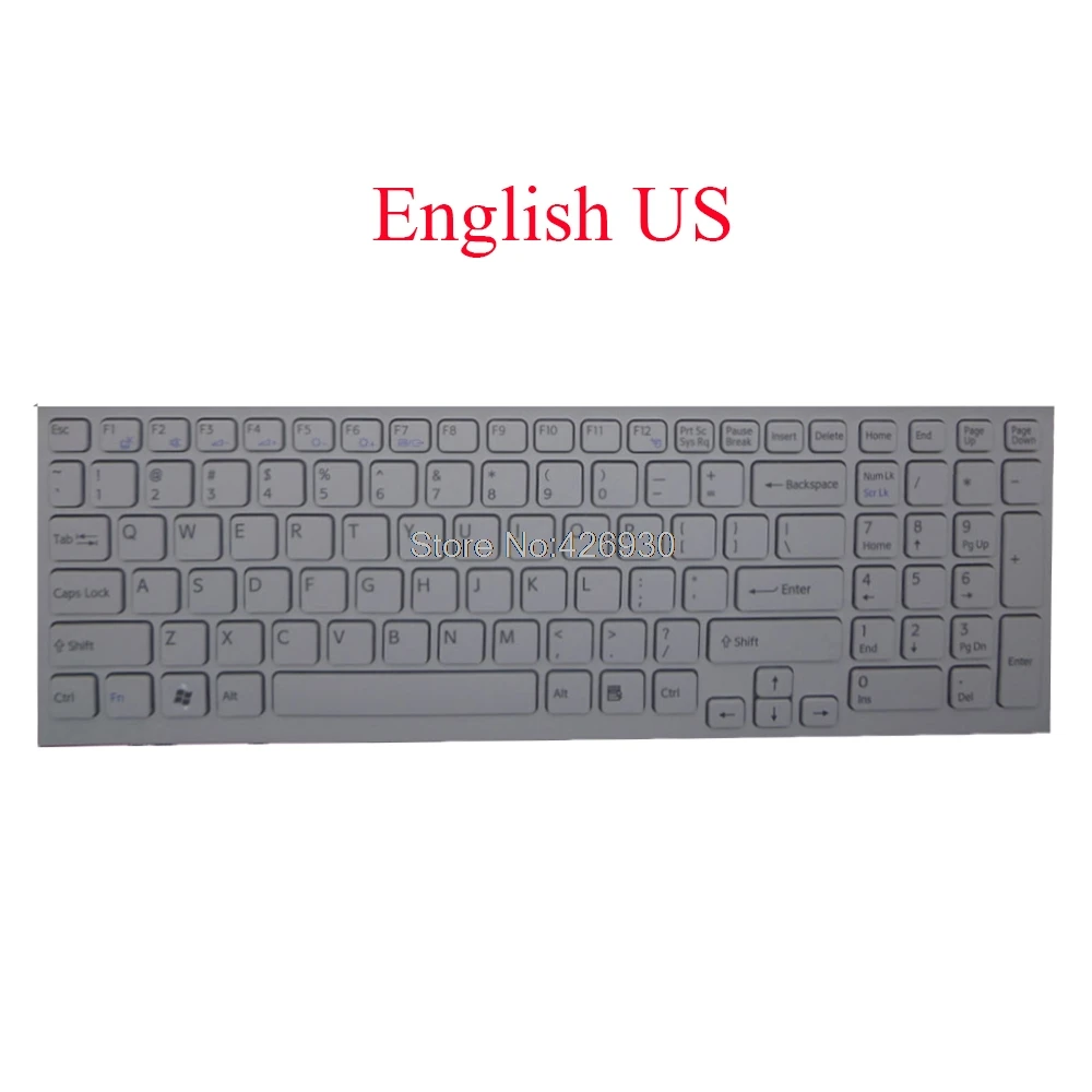 

Laptop US Keyboard For SONY For VAIO VPC-EH VPCEH Series 148971311 AEHK1U00020 V116646F English white with frame OEM